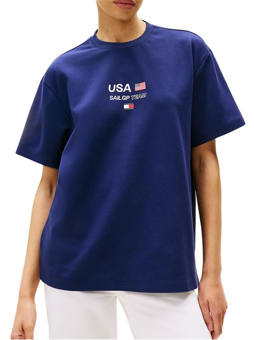 T-shirt blu in cotone Tommy Hilfiger | MW0MW41417DY4